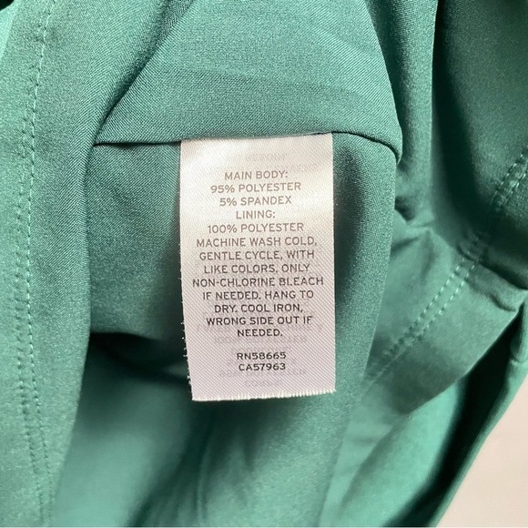 HALOGEN XS Green V Neck Short Sleeve‎ Casual Dress NWT - Picture 7 of 8